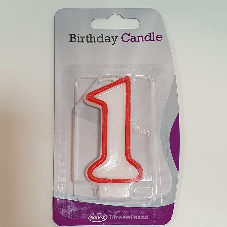 Number 1 Birthday Candle The Natural Bakery